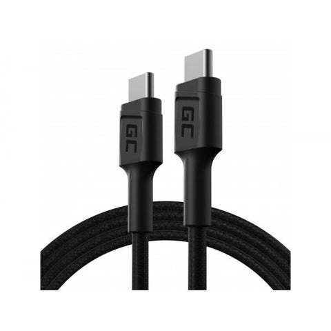 GREEN CELL KABGC30 CAVO USB-C A USB-C POWERSTREAM 60W POWER DELIVERY 1.2MT RICARICA RAPIDA QUICK CHARGE 3.0 BLACK