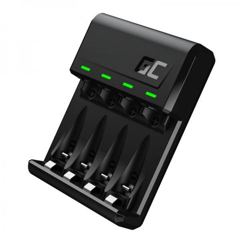 GREEN CELL VITALCHARGER CARICABATTERIE UNIVERSALE NIMH MINISTILO AAA STILO AA BLACK