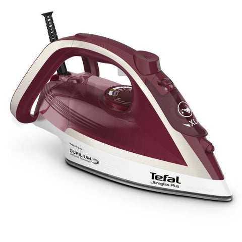 Tefal Ultimate Pure FV6810E0 ferro da stiro Ferro a vapore 2800 W Rosso, Argento