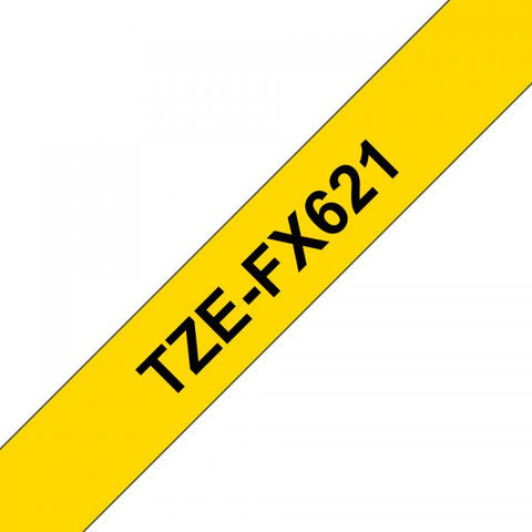 BROTHER TZE-FX621 NASTRO TZ 9MMx8MT COLORE GIALLO STAMPA NERO