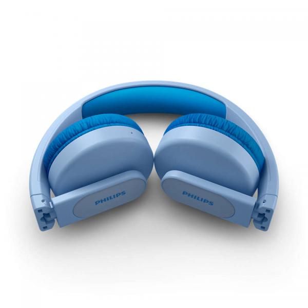 PHILIPS CUFFIE CON MICROFONO WIRELESS PER BAMBINI VOLUME LIMITATO 4 COLORI DI LUCE BLU