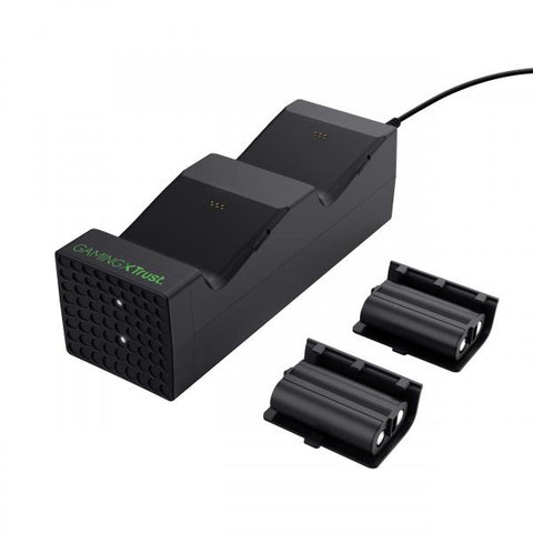 TRUST GXT250 DUO CHARGE XBOX SERIE X/S BASE DI RICARICA PER 2 CONTROLLER CON BATTERIA RICARICABILI USB TIPO C NERO