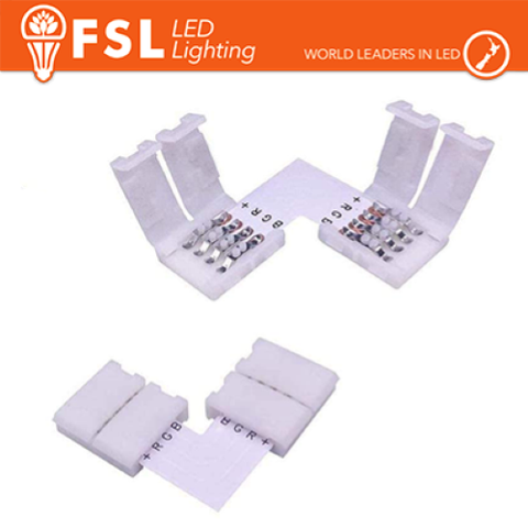 CONNETTORE RAPIDO L PER STRIP 10MM LED RGB