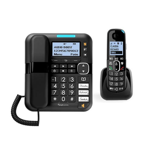 amplicomms BigTel 1580 Telefono DECT Identificatore di chiamata Nero