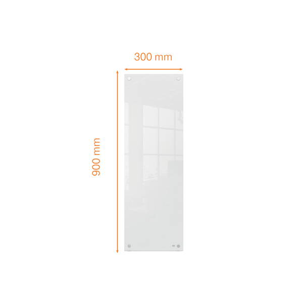 Nobo 1915604 lavagna Vetro (Nobo Small Glass Whiteboard Panel 300x900mm White 1915604 DD)