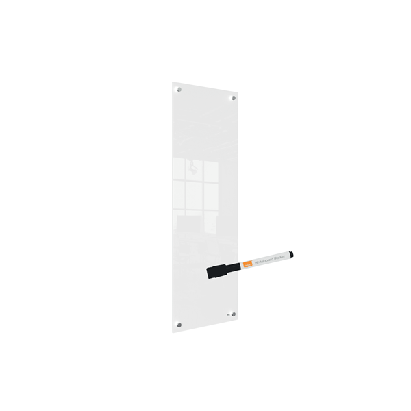 Nobo 1915604 lavagna Vetro (Nobo Small Glass Whiteboard Panel 300x900mm White 1915604 DD)