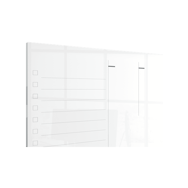 Nobo 1915602 lavagna 430 x 560 mm Vetro Magnetico (Nobo Glass Weekly Planner Whiteboard 430x560mm White 1915602 DD)