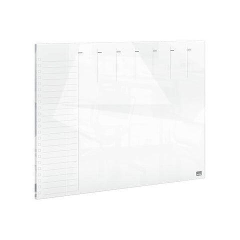 Nobo 1915602 lavagna 430 x 560 mm Vetro Magnetico (Nobo Glass Weekly Planner Whiteboard 430x560mm White 1915602 DD)