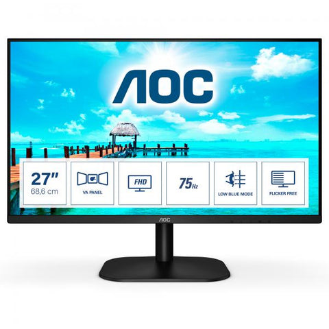 AOC 27B2DM 27" LED VA FULL HD 16:9 75Hz 4MS LOW BLUE MODE VGA DVI HDMI BLACK