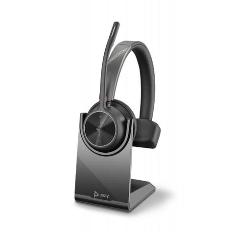 POLY Voyager 4310 UC Cuffia Padiglione auricolare USB tipo A Bluetooth Base di ricarica Nero