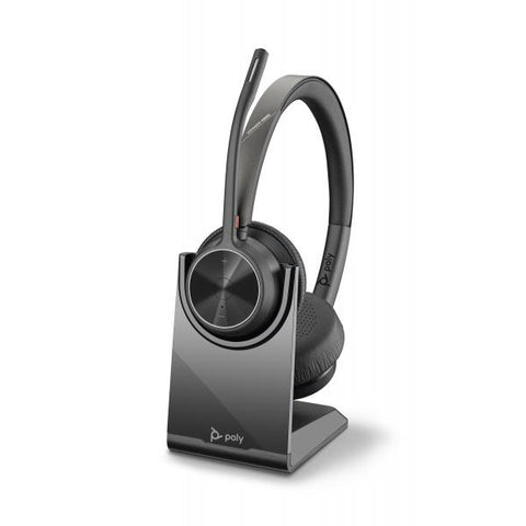 POLY Voyager 4320 UC Cuffia Padiglione auricolare USB tipo A Bluetooth Base di ricarica Nero