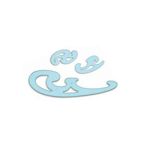 ARDA KIT 3 CURVILINEE AZZURRO TRASPARENTE