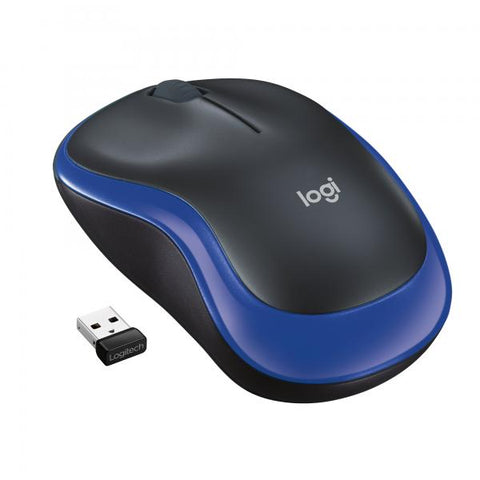 MOUSE LOGITECH "WIRELESS MOUSE M185 NERO/BLU" - 910-002236
