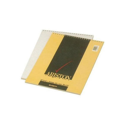 BLASETTI ARISTON BLOCCHI A SPIRALE A4 60 GR QUADRETTI 5M 70 FOGLI CONF 10 Pz.