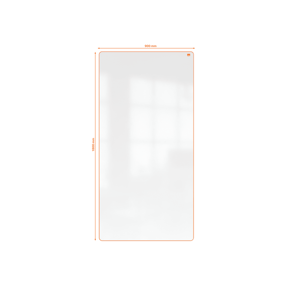 Nobo 1915565 lavagna Magnetico (Nobo 1915565 Move and Meet Whiteboard Orange Trim 1800 x 900mm)