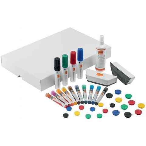 Nobo 1915566 accessorio board Set di accessori (Nobo Whiteboard Accessory Kit Includes Whiteboard Pens Erasers Magnets and Cleaning Spray Move and Meet Collaboration System 1915566 DD)