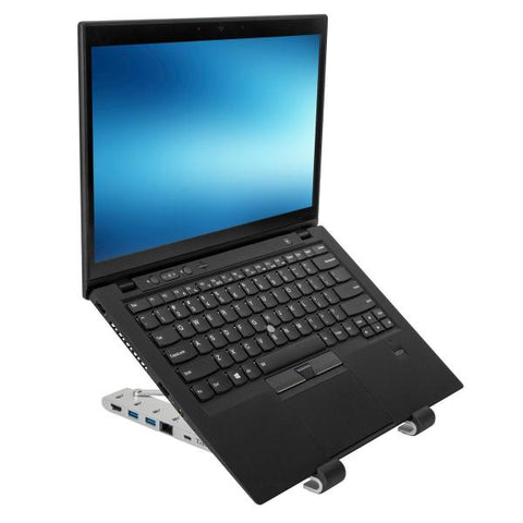 TARGUS AWU100005GL SUPPORTO NOTEBOOK CON DOCK INTEGRATO USB-C 3.2 GEN 1/THUNDERBOLT 3/ HDMI/PORTA LAN GIGABIT ETHERNET ARGENTO