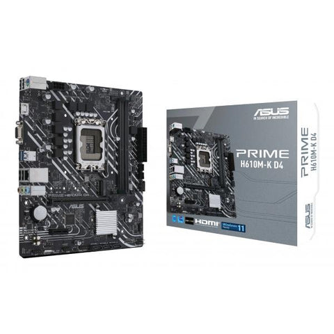 ASUS MB H610, PRME H610M-K D4, LGA 1700, DDR4, ALDER LAKE