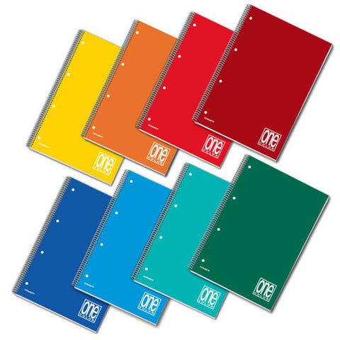 BLASETTI ONECOLOR QUADERNO DORSO A SPIRALE 70 GR 105X148 XMM A6 140 FOGLI A QUADRETTI 5M COLORI ASSORTITI CONF 4 Pz.