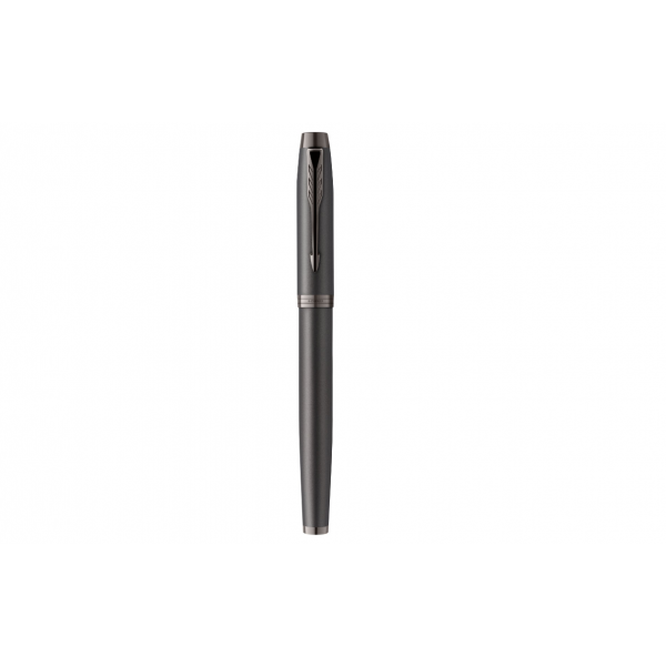 PARKER IM MONOCHROME PENNA ROLLER PUNTA F FUSTO GRIGIO SCURO INCHIOSTRO NERO CONFEZIONE REGALO