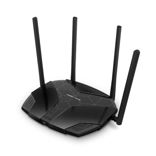 MERCUSYS MR80X ROUTER WI-FI 6 DUAL-BAND AX3000 2.4/5GHz 3 PORTE LAN GIGABIT 1 PORTA WAN GIGABIT- 4 ANTENNE FISSE DESKTOP NERO