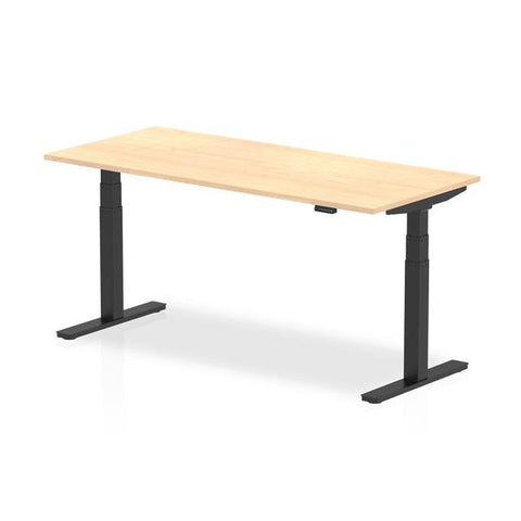 Dynamic Air Nero, Colore acero (Dynamic Air 1800 x 800mm Height Adjustable Desk Maple Top Black Leg HA01200 DD)