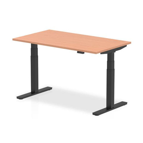 Dynamic Air (Dynamic Air 1400 x 800mm Height Adjustable Desk Beech Top Black Leg HA01186 DD)