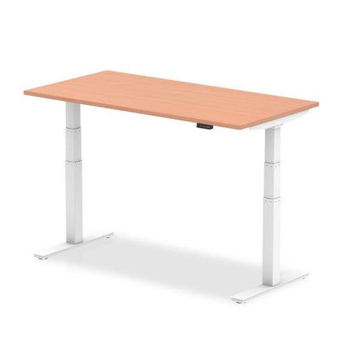 Dynamic Air (Dynamic Air 1400 x 800mm Height Adjustable Desk Beech Top White Leg HA01022 DD)