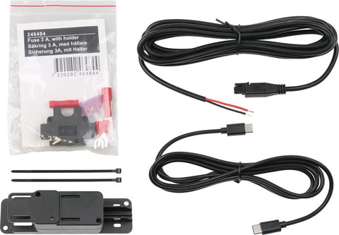 Brodit Netzteil fr fixe Installation Netzteil fr fixe Installation, dual USB Typ-A und Typ-C Buchsen, Qualcomm Quick Charge 3.0, 5V/2.4A. 2-poliger Molex-Anschluss, mit Molex-2-Pin-Kabel und USB-C