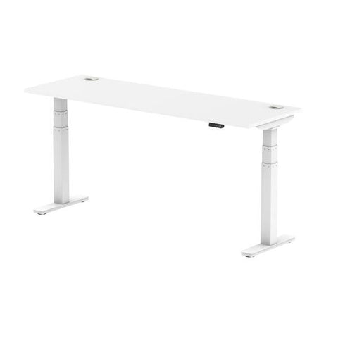 Dynamic Air Slimline Bianco (Dynamic Air 1800 x 600mm Height Adjustable Desk White Top Cable Ports White Leg HA01152 DD)
