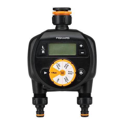 Fiskars 1054792 Nero Timer per irrigazione digitale
