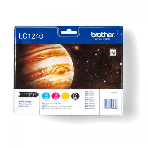 BROTHER MULTIPACK LC-1240VALBP CARTUCCE NERO + GIALLO + CIANO + MAGENTA