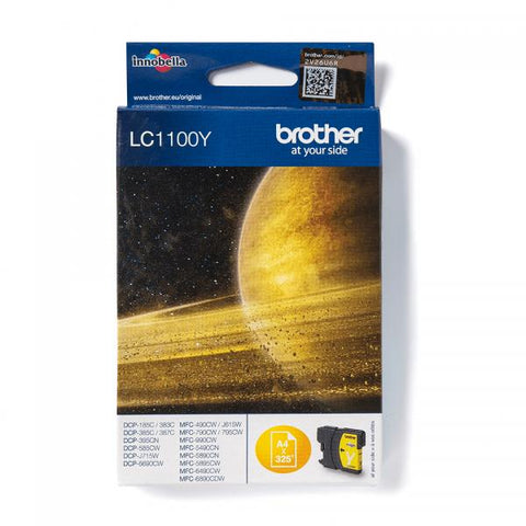 BROTHER LC-1100Y CARTUCCIA GIALLO PER DCP385C/585CW/MFC490CW/790CW/990CW/5490CN/5890CN/6490CW/DCP6690CW 325 PAG