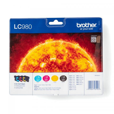 BROTHER MULTIPACK LC-980VALBP PACK CARTUCCE NERO+CIANO+MAGENTA+GIALLO