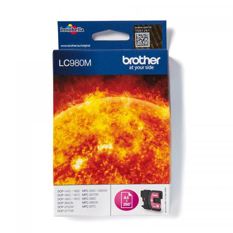 BROTHER LC-980M CARTUCCIA MAGENTA PER DCP145C-165C-MFC250C-290C 260PG