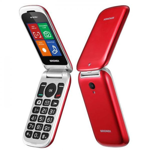 BRONDI STONE+ 2.4" DUAL SIM RED ITALIA SENIOR PHONE