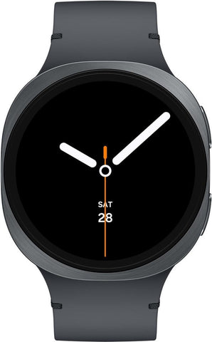 Samsung Galaxy Watch8 - 40 mm - Carbon-Schwarz - intelligente Uhr mit Sportband - Gummi - Graphit - Bandgre: S/M - Anzeige 3.4 cm (1.34") (SM-L320NDAADBT)