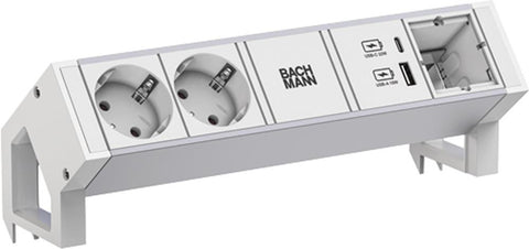 Bachmann Steckdosenleiste DESK2 ALU WHITE 937.413 (937.413)