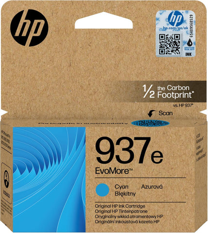 HP 937e EvoMore - Cyan - original - Tintenpatrone - fr Officejet Pro 9110b, 9120e, 9720E, 9730e (4S6W6NE#SE1)