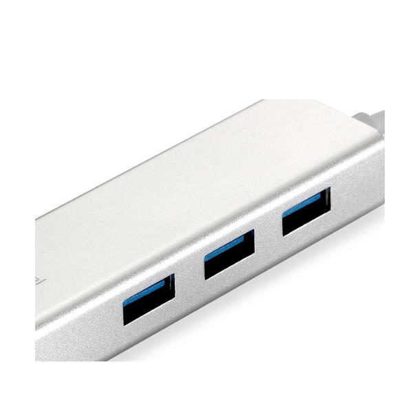 LEVEL ONE USB-0504 ADATTATORE DI RETE USB-C + HUB 3 PORTE USC 3.0 WHITE