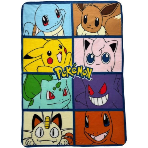 Plaid - POKEMON - 8 Pokemon - 100 x 140 cm
