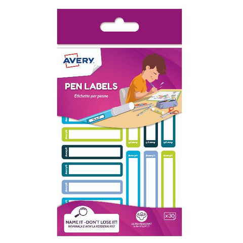 AVERY CONF 30 ETICHETTE ADESIVE PER PENNE E MATITE 10X50 mm BIANCO