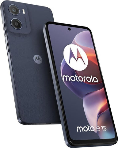 Motorola moto e15 16,9 cm (6.67") Dual-SIM Android 14 Go edition 4G USB Typ-C 2 GB 64 GB 5200 mAh Blau (PB6S0013FR)