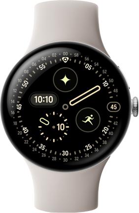 Google Pixel Watch 4 - 45 mm - Aluminium silber poliert (GA10844-EU)