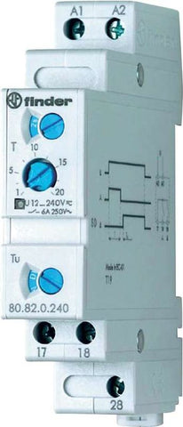 Finder Zeitrelais Stern-/Dreieck (Tu = 0,05 - 1 s) 80.82.0.240.0000 80.82.0.240.0000 12 - 240 V DC/AC 2 Schlieer 6 A 40 (80.82.0.240.0000)