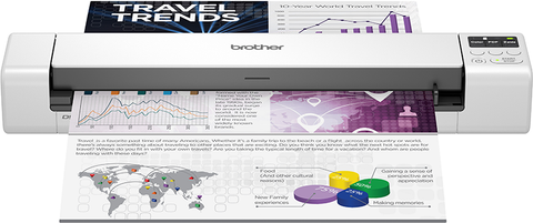 Brother DSmobile DS-940DW - Einzelblatt-Scanner - Duplex - 215,9 x 1828,8 mm - 600 dpi x 600 dpi - USB3.0, Wi-Fi(n) (DS940DWTJ1)