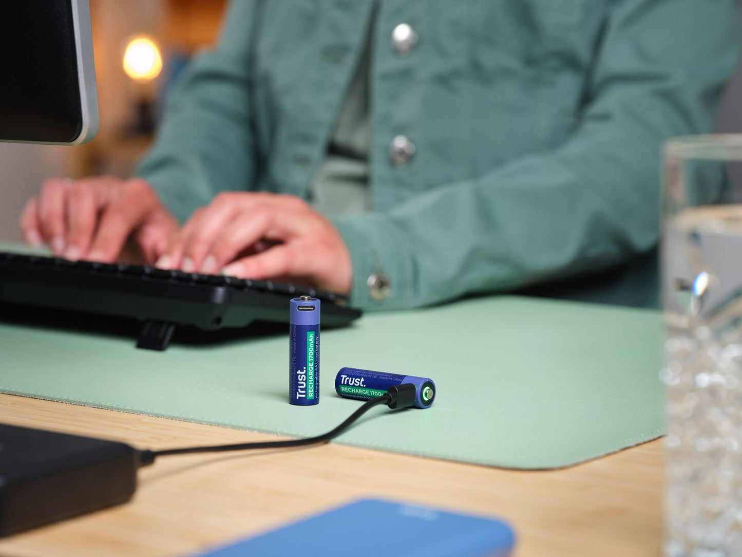 TRUST 25584 BATTERIE RICARICABILI VIA USB-C AA STILO 1.700mAh CONF 2 Pz.