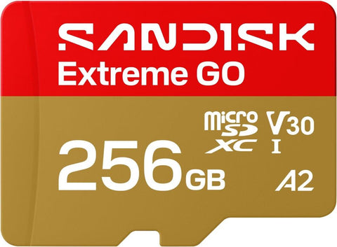 SanDisk Extreme GO microSDXC 256 GB UHS-I Speicherkarte bis 240 MB/s Lesen U3 V30 A2