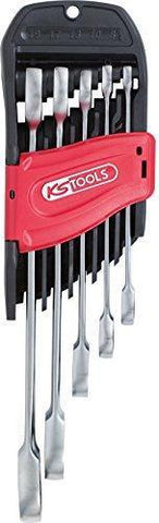 KS TOOLS GEARplus - Ratschen-Schraubenschlssel-Set - 5 Stcke - in Halter