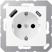 Jung SCHUKO Steckdose mit USB Typ AC A1520-15CAWWM (A1520-15CAWWM)